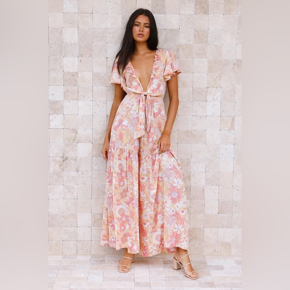 Hello Molly Pants - Natural Heights Jumpsuit Floral